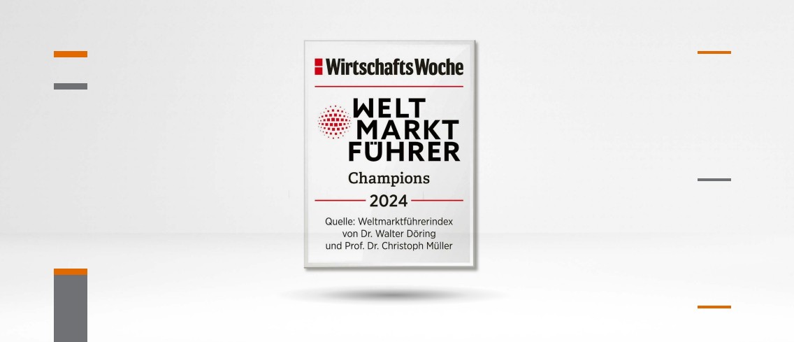 Auszeichnung: „WELTMARKTFÜHRER CHAMPION 2024“ elumatec