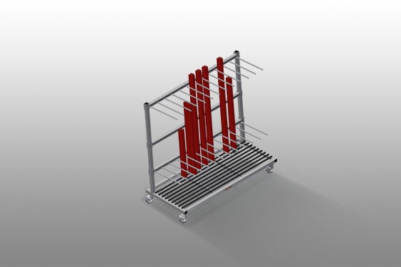 Chariots de transport pour profilés PWS 1800 elumatec