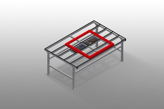 HORIZONTALE MONTAGETISCHE MST 2000 elumatec