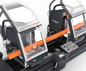 DOUBLE MITRE SAWS DG 102-P Protective hoods for sawing units elumatec