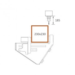 Centri di lavoro CNC SBZ 118 Area di lavorazione degli assi Y e Z elumatec