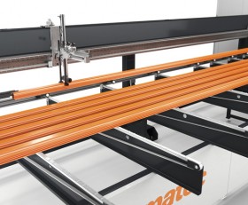 Profielbewerkingscentra SBZ 628 XXL Profielinvoer en aanvoermagazijn elumatec