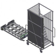 GLASS COMPARTMENT/GLAZING BEAD TROLLEYS  GFW 15 Glass transport trolley GFW 15 + Glass lifting station GHS 15 elumatec