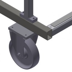 GLASS COMPARTMENT/GLAZING BEAD TROLLEYS  GFW 15 Castors, cmpl. elumatec