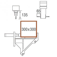 Perfiles de aluminio SBZ 122/71 Área de mecanización ejes Y y Z elumatec