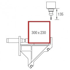 SBZ 122/73 Zakres obróbki osi Y i Z elumatec