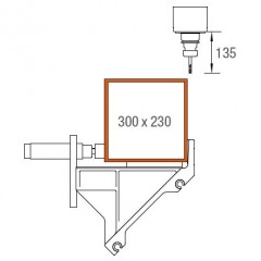 PVC profiller SBZ 122/73 Y ve Z ekseninin işleme aralığı elumatec