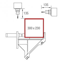 SBZ 122/73 Zakres obróbki osi Y i Z elumatec