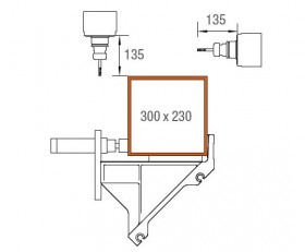 Aluminium Profile SBZ 122/74 Bearbeitungsbereich, Y- und Z-Achse elumatec