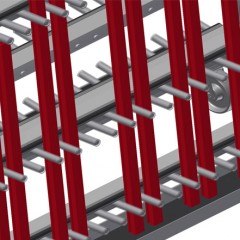 GLW 48 Supporting surfaces with protective rubber elumatec