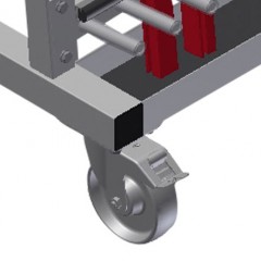 Glasvak-/glaslattenwagen GLW 48 Zwenkwielen  elumatec