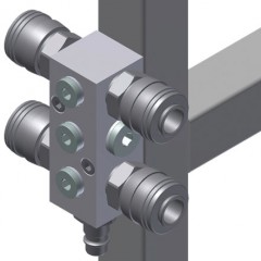 EQUIPMENT HOLDERS G 3000 4-fold compressed air connection elumatec