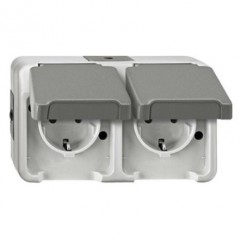 EQUIPMENT HOLDERS G 3000 Double two-pin grounded socket elumatec