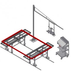 Tables d’assemblage verticales MSA 2400 Paire de stations de montage MSA 2400 + G 3000 + S 3000 + WKW 800 elumatec