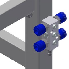 水平组装工作台 MST 2000 四路压缩空气接口 elumatec