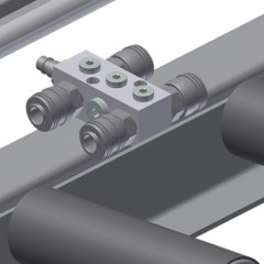 MS 3000 4-fold compressed air connection elumatec