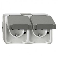 MT 2000 Double two-pin grounded socket elumatec