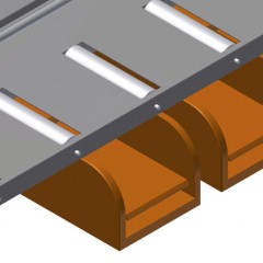 Unidades de controlo e colocação dos vidros VE 4000 Pedal elumatec