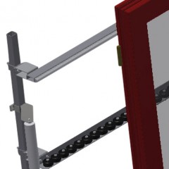 VR 4000 - Vertical roller conveyor Back support Elumatec
