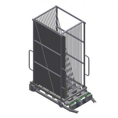 Carrello con scomparti per vetri/per fermavetri GHS 15 Stazione di sollevamento vetri GHS 15 + Carrello portavetro GFW 15 elumatec